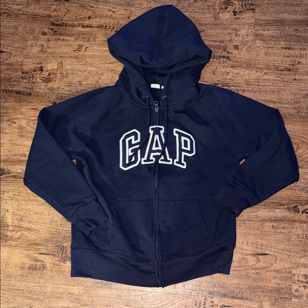 GAP Wonens Dark Blue Zip-Up Hoodie size medium EUC